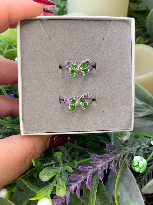 Tourmaline crystal ring