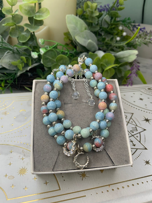 Alashan Agate crystal bracelet