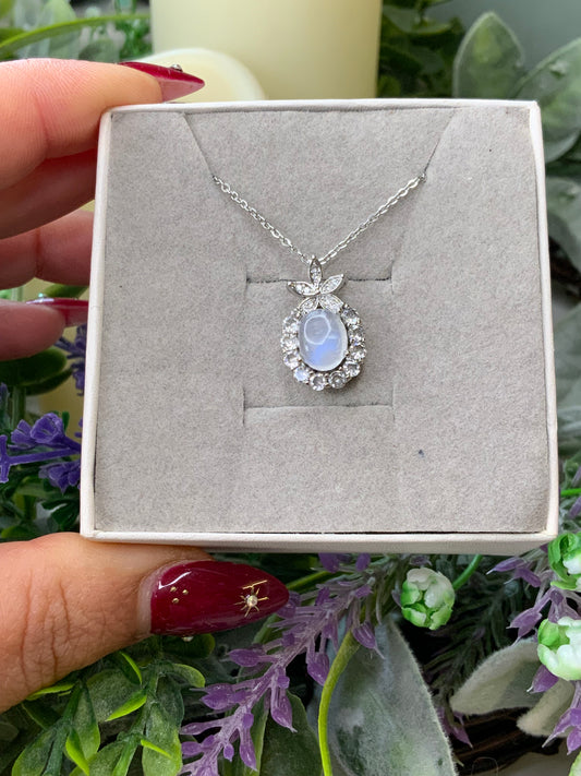 Moonstone crystal necklace s925
