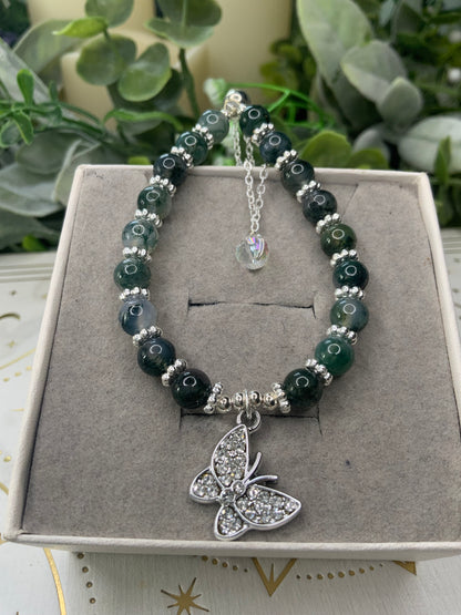 Moss Agate crystal bracelet