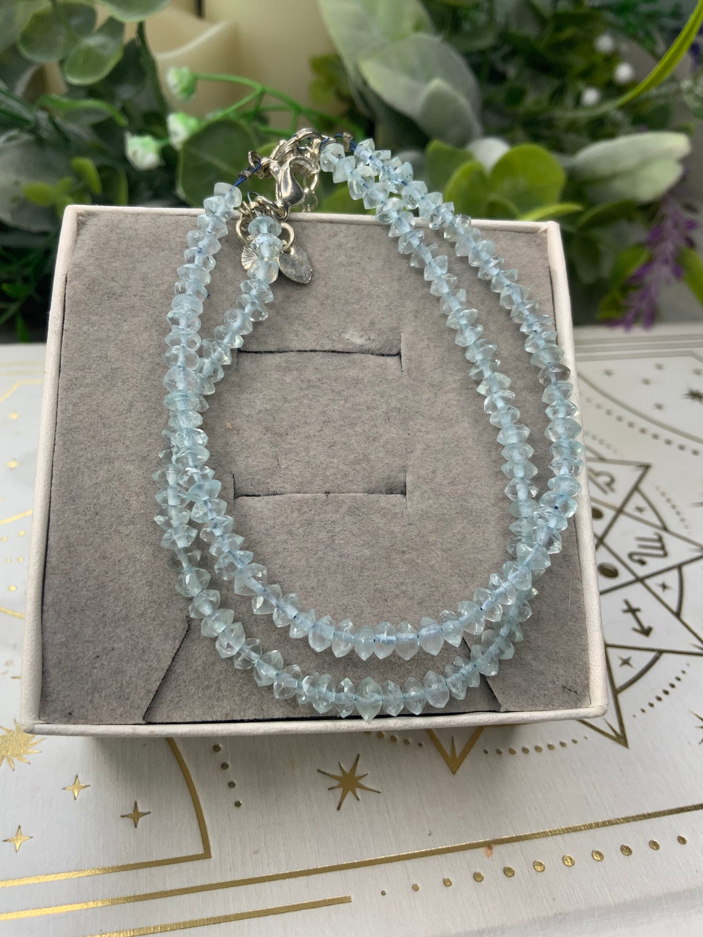 Aquamarine DT crystal bracelet