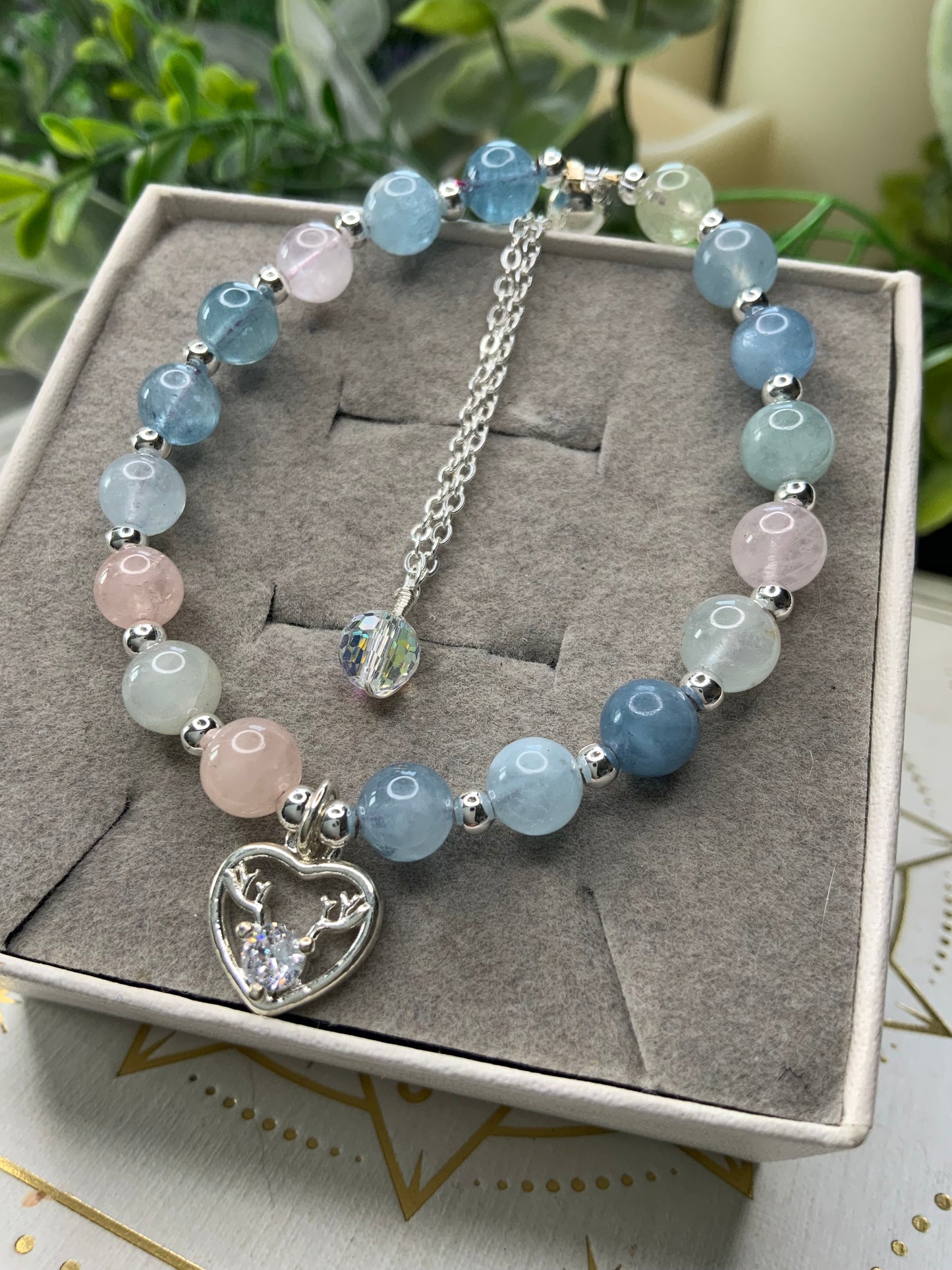 Morganite Crystal bracelet