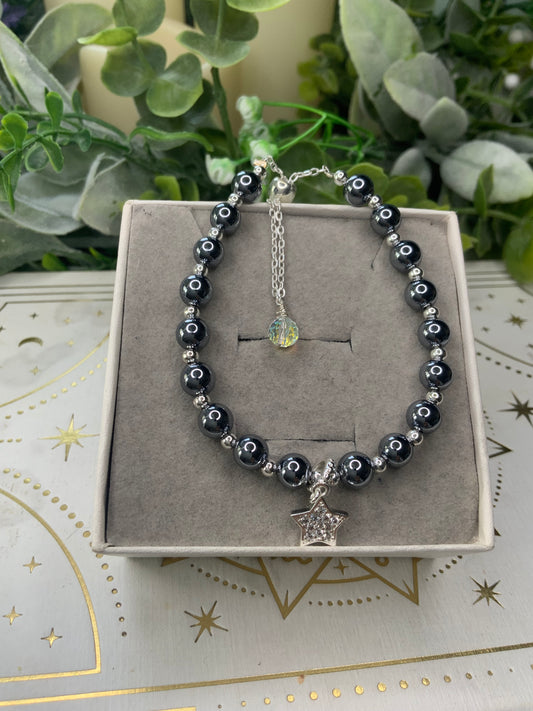 Star Hematite Crystal bracelet