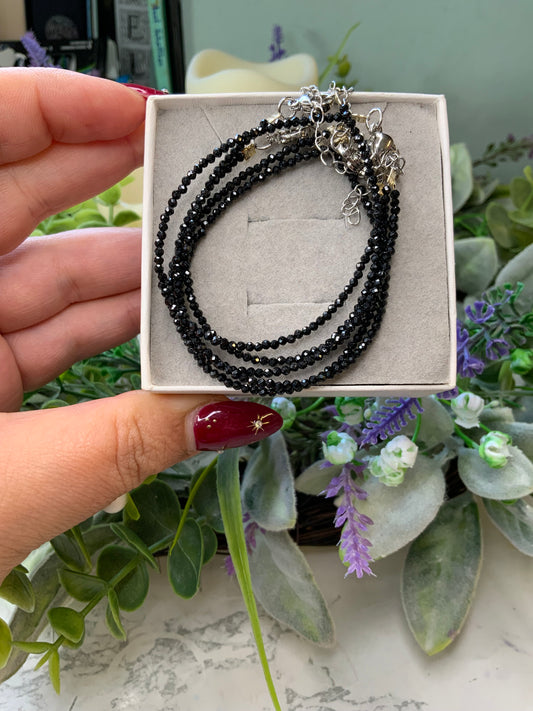 Black Spinel Crystal bracelet