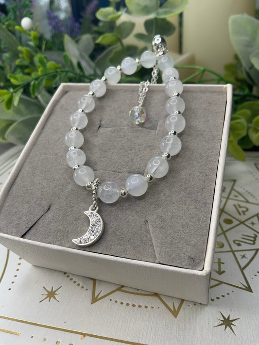 Moonstone moon crystal bracelet