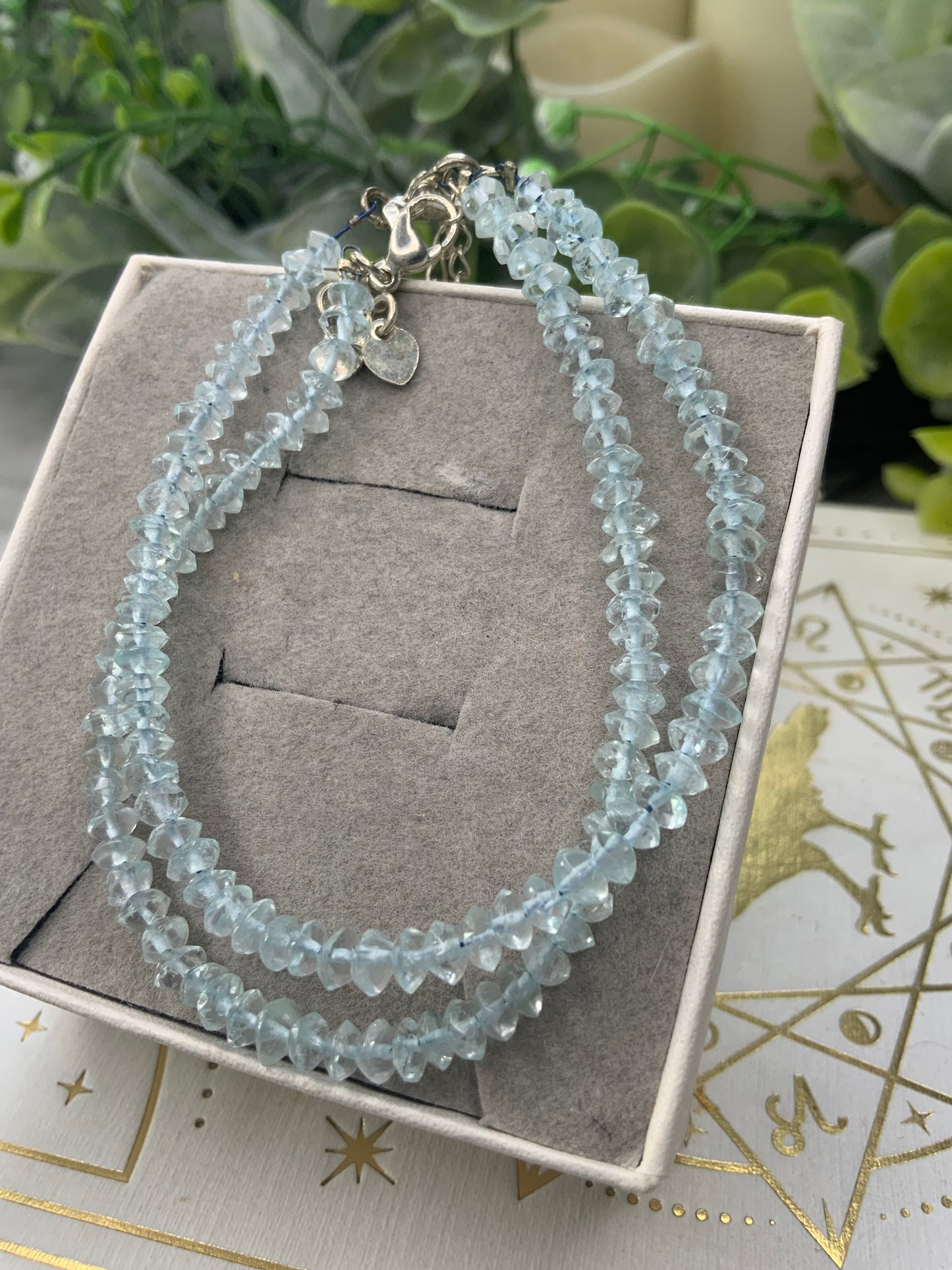 Aquamarine DT crystal bracelet