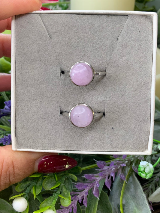Kunzite Crystal ring