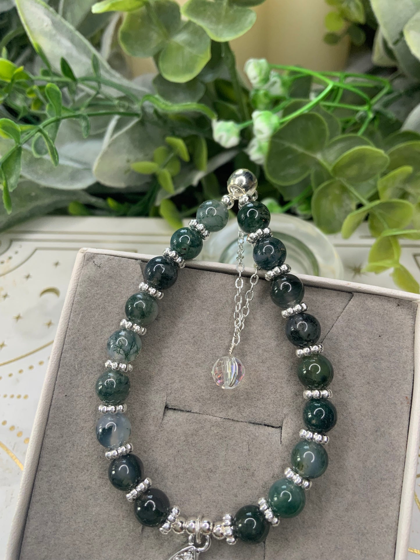 Moss Agate crystal bracelet