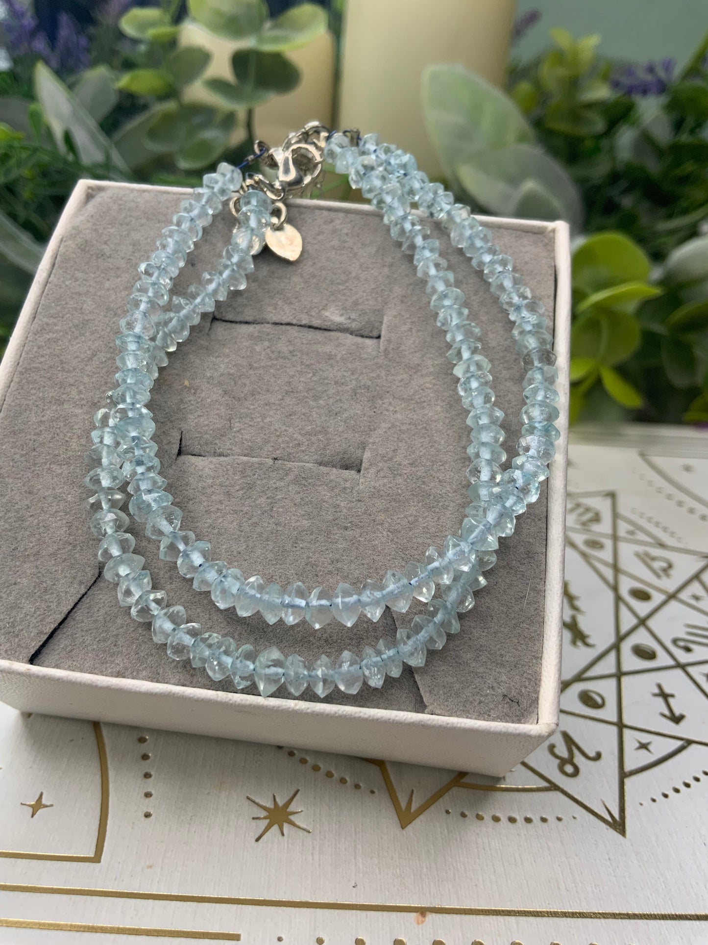 Aquamarine DT crystal bracelet