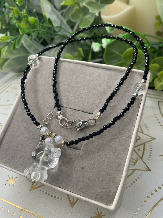 Hello Kitty clear quartz choker