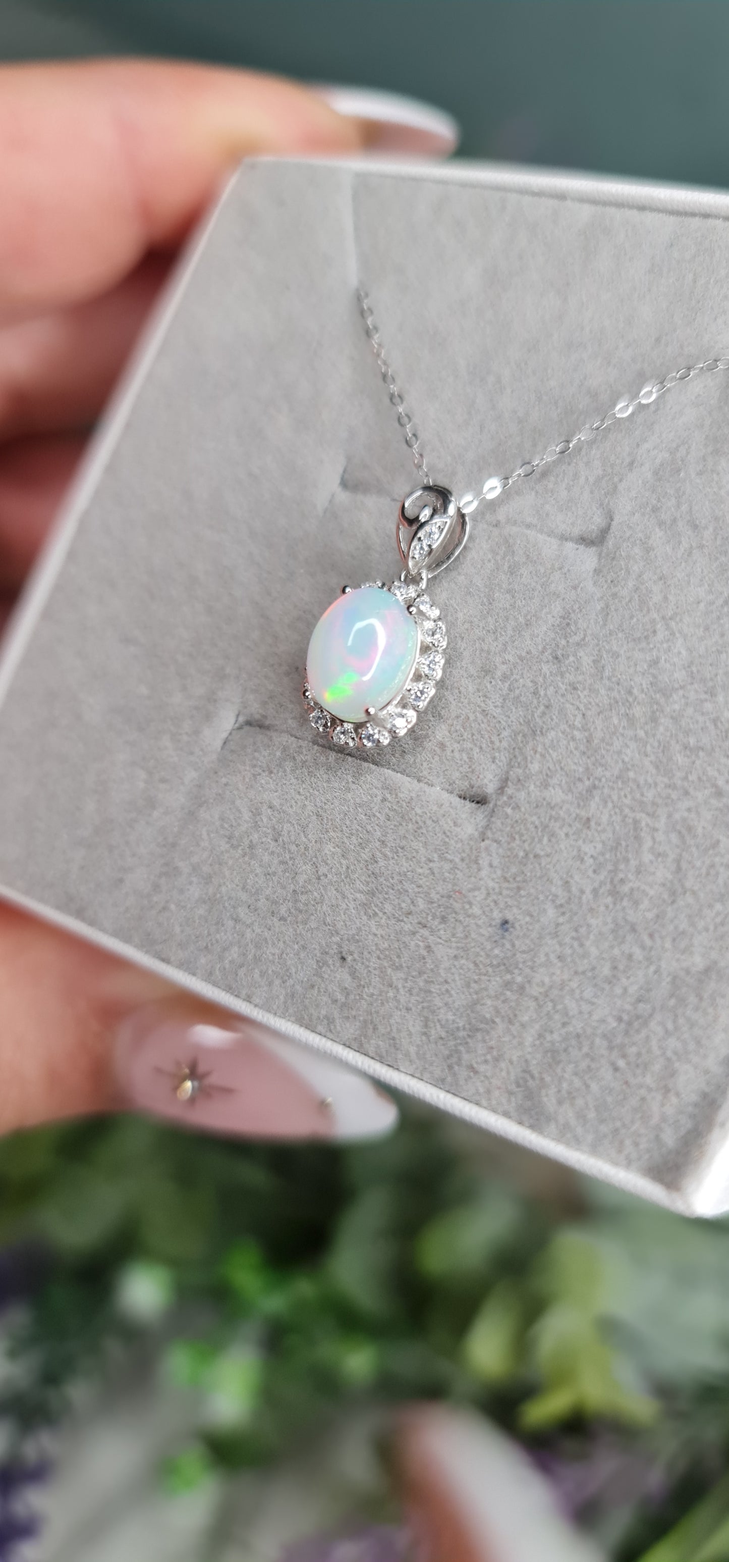 S925 Opal Necklace