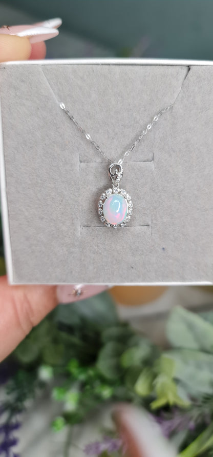 S925 Opal Necklace