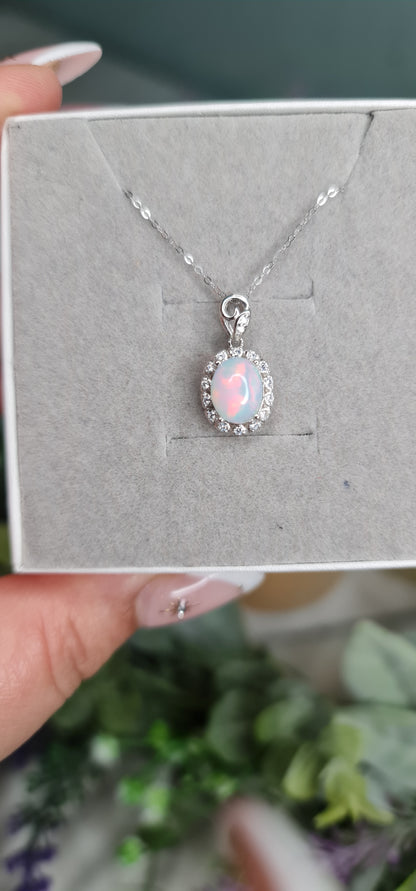 S925 Opal Necklace