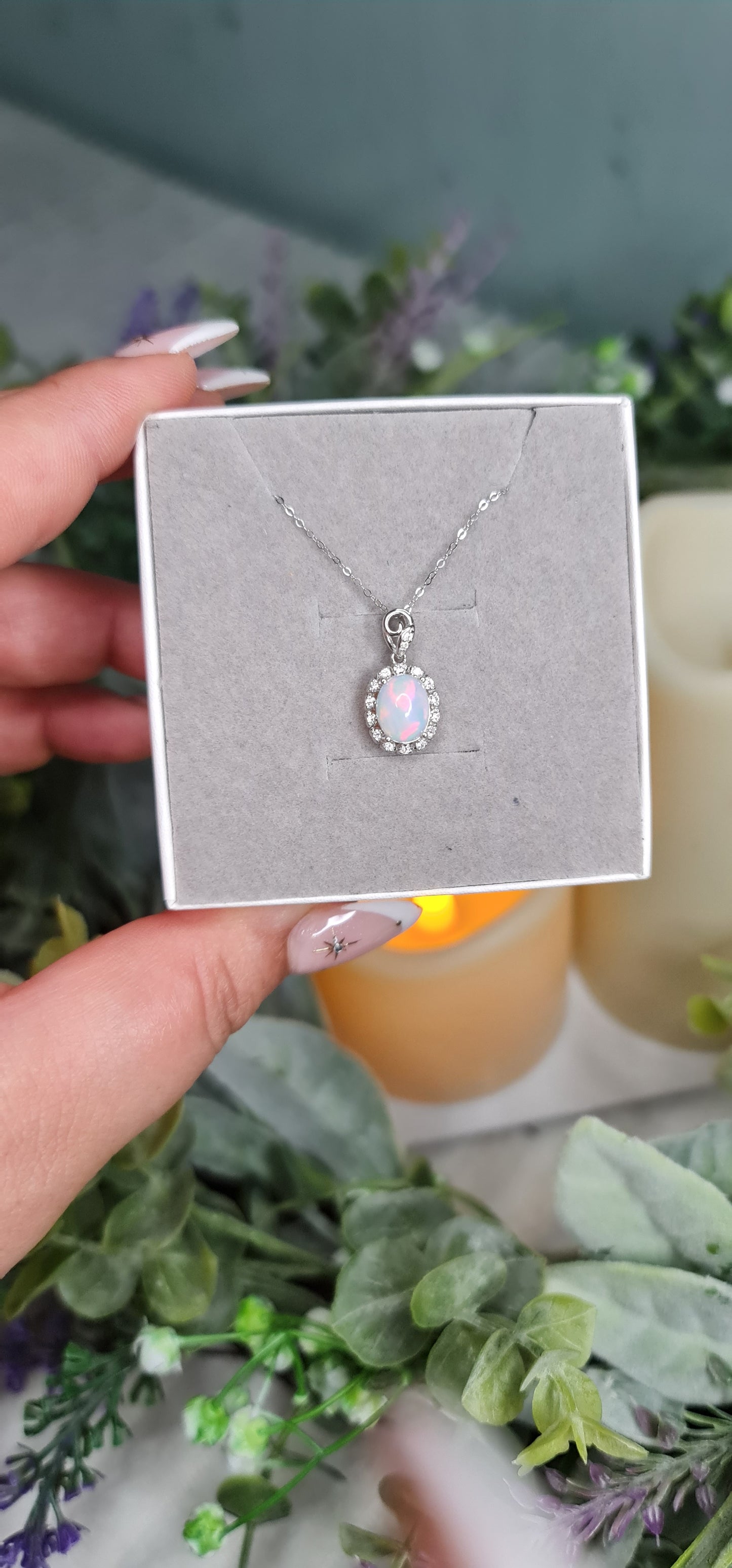 S925 Opal Necklace